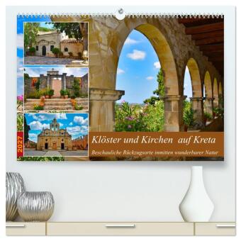 Kalendář/Diář Klöster und Kirchen auf Kreta (hochwertiger Premium Wandkalender 2027 DIN A2 quer), Kunstdruck in Hochglanz Calvendo