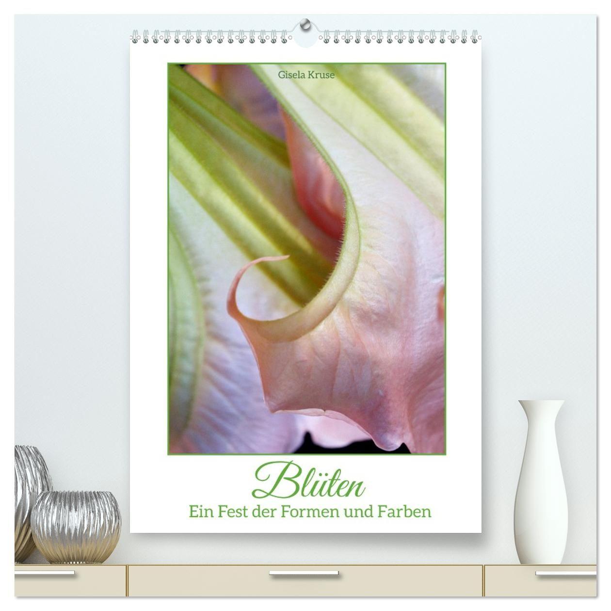 Kalender/agenda Blüten - Ein Fest der Formen und Farben (hochwertiger Premium Wandkalender 2027 DIN A2 hoch), Kunstdruck in Hochglanz Calvendo