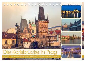 Kalender/Terminbuch Die Karlsbrücke in Prag (Tischkalender 2027 DIN A5 quer), CALVENDO Monatskalender Calvendo