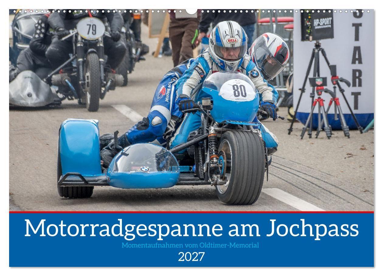 Kalender/Terminbuch Motorradgespanne am Jochpass (Wandkalender 2027 DIN A2 quer), CALVENDO Monatskalender Calvendo