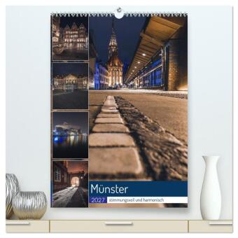 Kalendář/Diář Münster - stimmungsvoll und harmonisch (hochwertiger Premium Wandkalender 2027 DIN A2 hoch), Kunstdruck in Hochglanz Calvendo