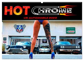 Kalender/agenda Hot Chrome US Automobile (Wandkalender 2027 DIN A2 quer), CALVENDO Monatskalender Calvendo