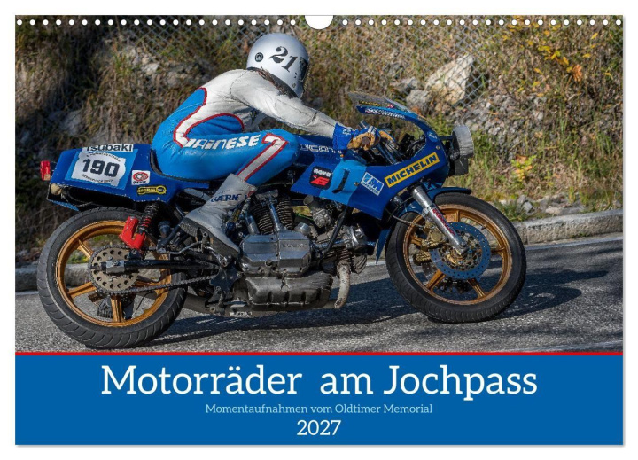 Kalendář/Diář Motorräder am Jochpass (Wandkalender 2027 DIN A3 quer), CALVENDO Monatskalender Calvendo