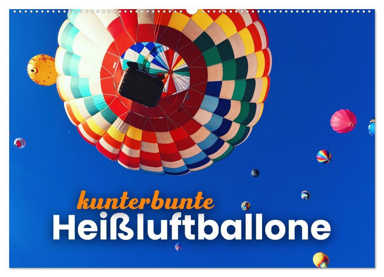 Kalender/agenda Kunterbunte Heißluftballone (Wandkalender 2027 DIN A2 quer), CALVENDO Monatskalender Calvendo