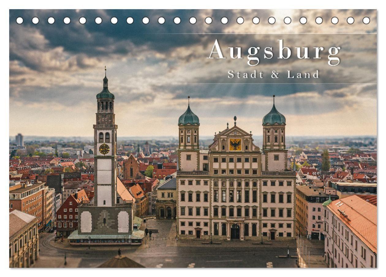 Kalender/Terminbuch Augsburg - Stadt und Land (Tischkalender 2027 DIN A5 quer), CALVENDO Monatskalender Calvendo