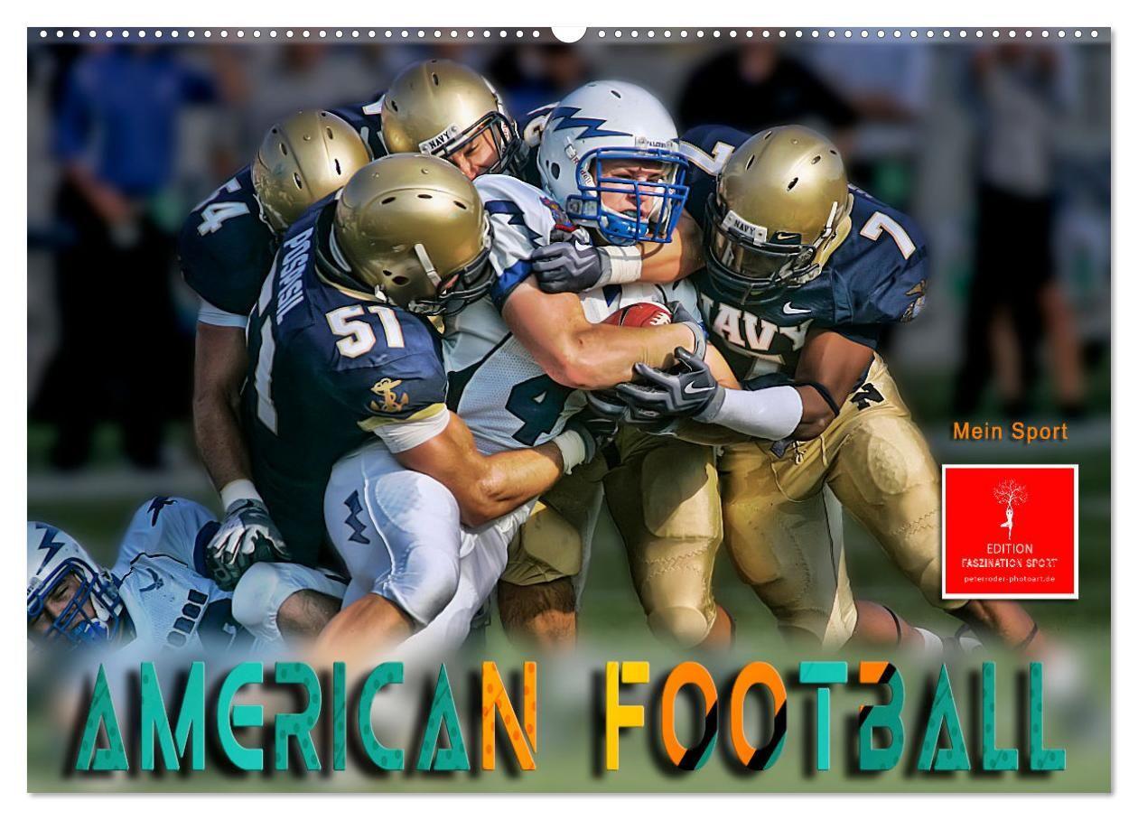 Kalender/agenda American Football - mein Sport (Wandkalender 2027 DIN A2 quer), CALVENDO Monatskalender Calvendo