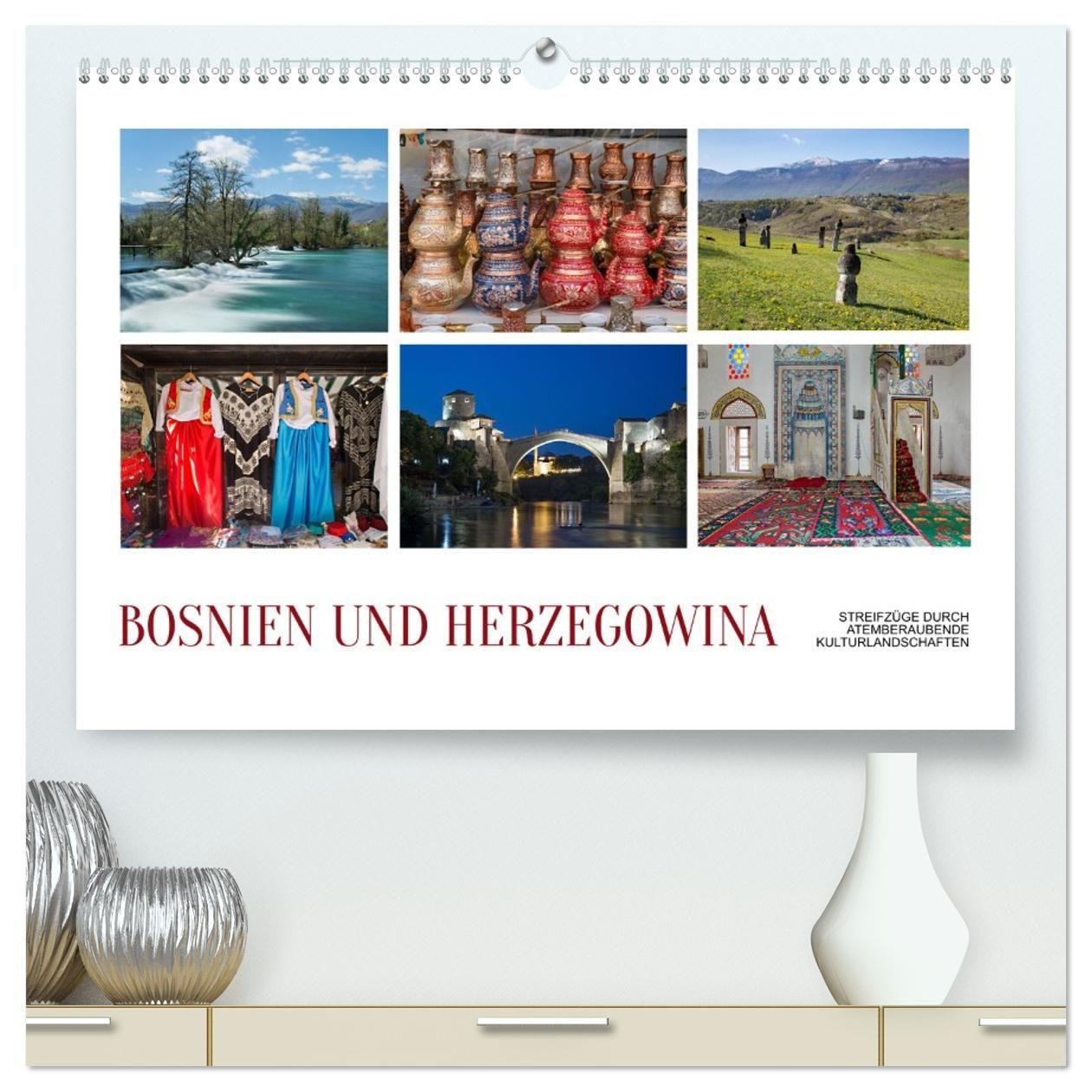 Kalender/agenda Bosnien und Herzegowina - Streifzüge durch atemberaubende Kulturlandschaften (hochwertiger Premium Wandkalender 2027 DIN A2 quer), Kunstdruck in Hochg Calvendo