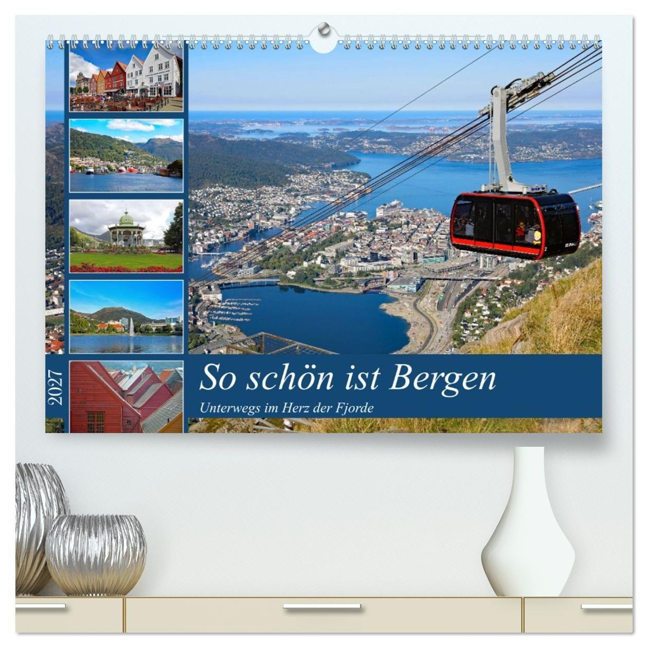 Kalender/agenda So schön ist Bergen (hochwertiger Premium Wandkalender 2027 DIN A2 quer), Kunstdruck in Hochglanz Calvendo