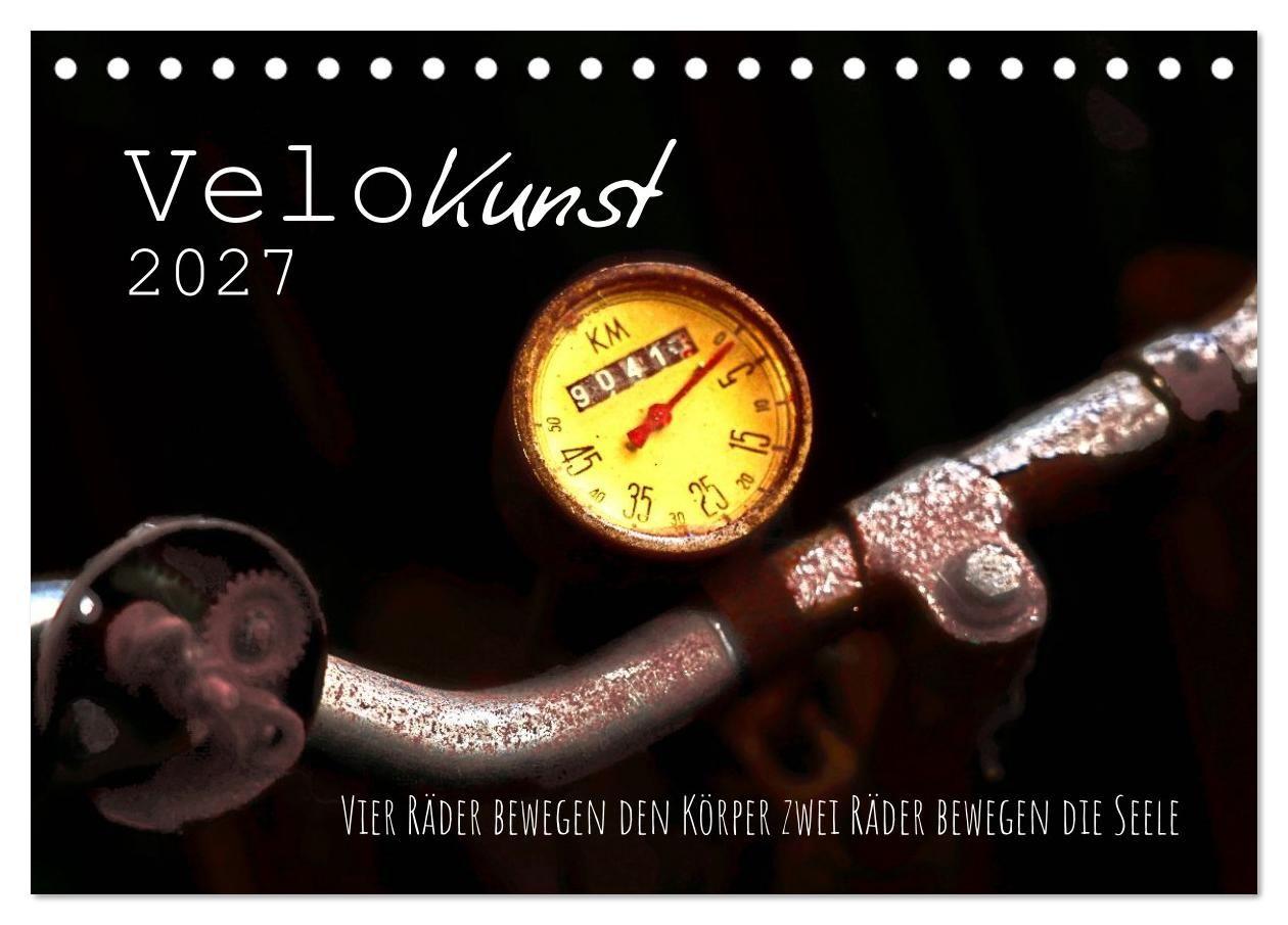 Calendar / Agendă Velo Kunst (Tischkalender 2027 DIN A5 quer), CALVENDO Monatskalender Calvendo
