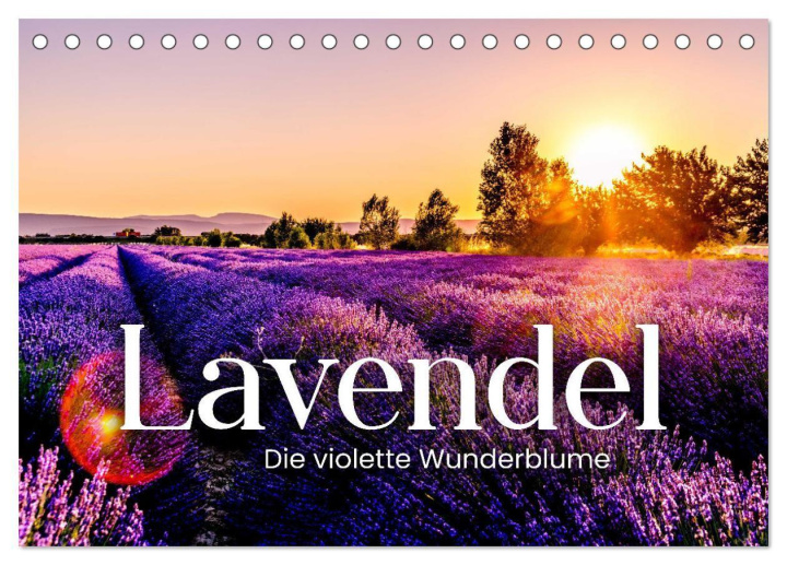 Kalender/agenda Lavendel - Die violette Wunderblume (Tischkalender 2027 DIN A5 quer), CALVENDO Monatskalender Calvendo