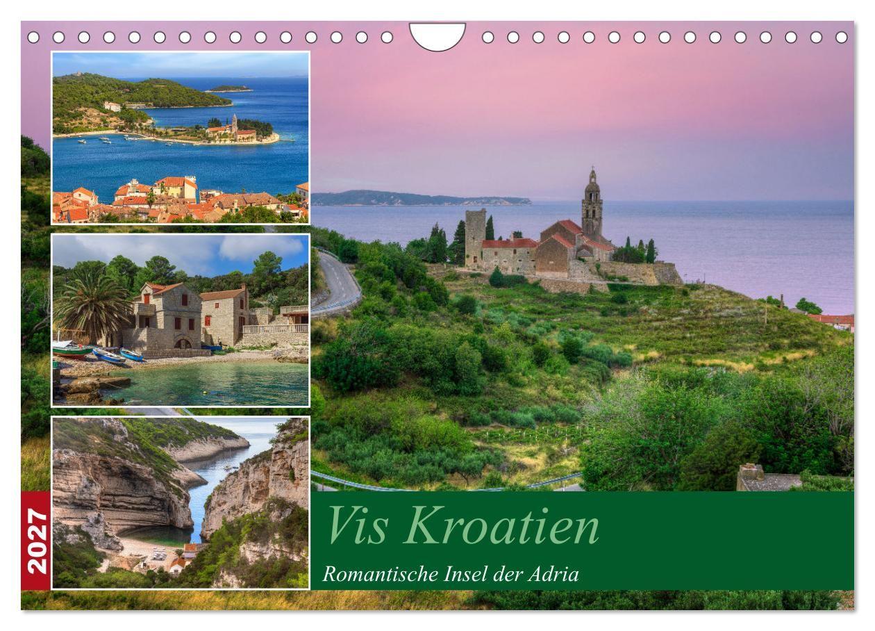 Kalendár/Diár Vis Kroatien - Romantische Insel der Adria (Wandkalender 2027 DIN A4 quer), CALVENDO Monatskalender Calvendo