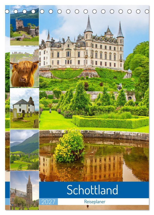 Kalender/Terminbuch Schottland - Reiseplaner (Tischkalender 2027 DIN A5 hoch), CALVENDO Monatskalender Calvendo