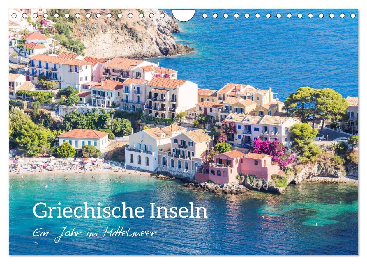 Kalendář/Diář Griechische Inseln - Ein Jahr im Mittelmeer (Wandkalender 2027 DIN A4 quer), CALVENDO Monatskalender Calvendo