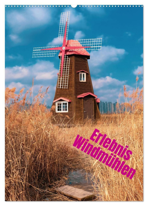 Kalendář/Diář Erlebnis Windmühle (Wandkalender 2027 DIN A2 hoch), CALVENDO Monatskalender Calvendo