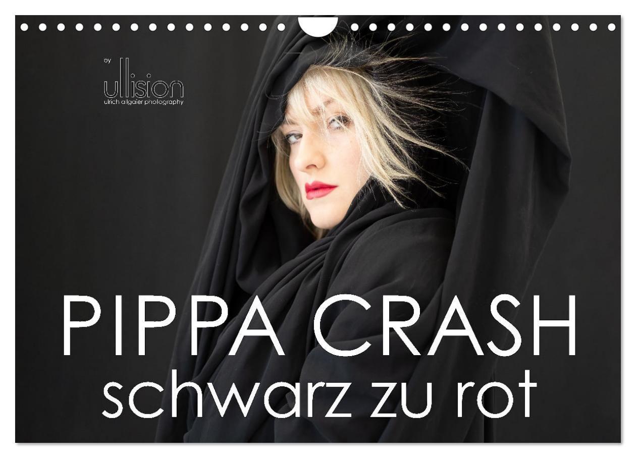 Kalender/agenda PIPPA CRASH - schwarz zu rot (Wandkalender 2027 DIN A4 quer), CALVENDO Monatskalender Calvendo