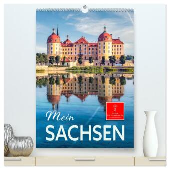 Naptár/Határidőnapló Mein Sachsen (hochwertiger Premium Wandkalender 2027 DIN A2 hoch), Kunstdruck in Hochglanz Calvendo