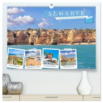 Kalender/Terminbuch Algarve - Portugals malerische Küstenlandschaften (hochwertiger Premium Wandkalender 2027 DIN A2 quer), Kunstdruck in Hochglanz Calvendo