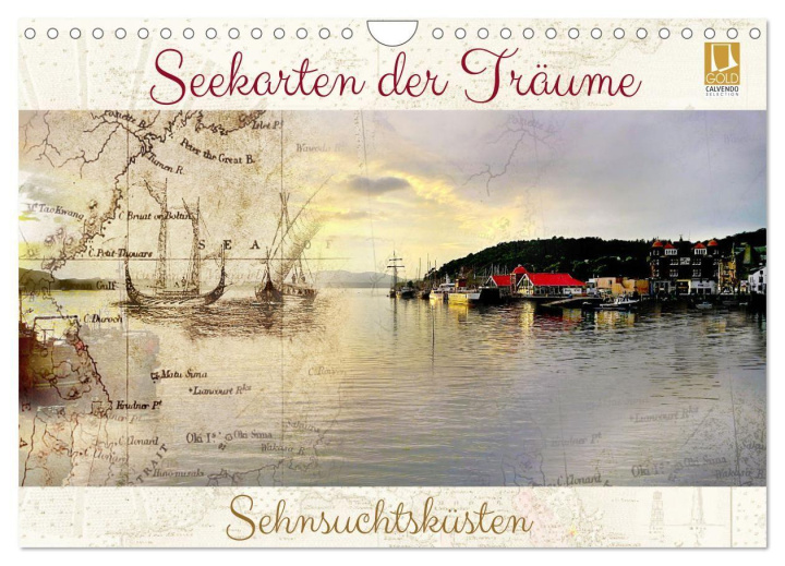 Календар/тефтер Seekarten der Träume (Wandkalender 2027 DIN A4 quer), CALVENDO Monatskalender Calvendo