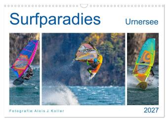Kalender/Terminbuch Surfparadies Urnersee (Wandkalender 2027 DIN A3 quer), CALVENDO Monatskalender Calvendo