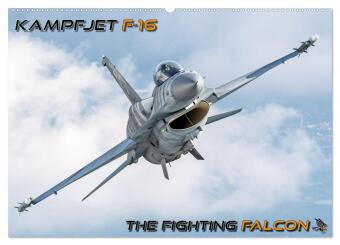 Kalender/agenda Kampfjet F-16 The Fighting Falcon (Wandkalender 2027 DIN A2 quer), CALVENDO Monatskalender Calvendo