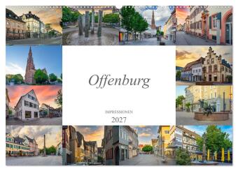 Kalendář/Diář Offenburg Impressionen (Wandkalender 2027 DIN A2 quer), CALVENDO Monatskalender Calvendo