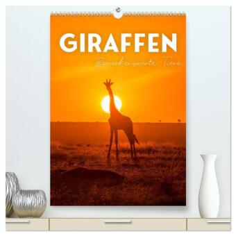 Kalender/agenda Giraffe - Bemerkenswerte Tiere. (hochwertiger Premium Wandkalender 2027 DIN A2 hoch), Kunstdruck in Hochglanz Calvendo