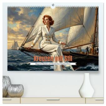 Naptár/Határidőnapló Kreuzen mit Stil (hochwertiger Premium Wandkalender 2027 DIN A2 quer), Kunstdruck in Hochglanz Calvendo