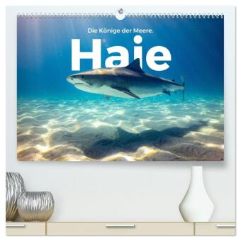 Kalendár/Diár Haie - Könige der Meere. (hochwertiger Premium Wandkalender 2027 DIN A2 quer), Kunstdruck in Hochglanz Calvendo