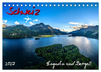 Kalender/Terminbuch Schweiz - Engadin und Bergell (Tischkalender 2027 DIN A5 quer), CALVENDO Monatskalender Calvendo