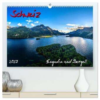 Kalender/Terminbuch Schweiz - Engadin und Bergell (hochwertiger Premium Wandkalender 2027 DIN A2 quer), Kunstdruck in Hochglanz Calvendo