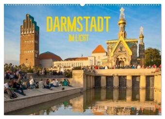 Kalender/agenda Darmstadt im Licht (Wandkalender 2027 DIN A2 quer), CALVENDO Monatskalender Calvendo