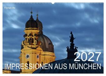 Kalender/agenda Impressionen aus München (Wandkalender 2027 DIN A2 quer), CALVENDO Monatskalender Calvendo