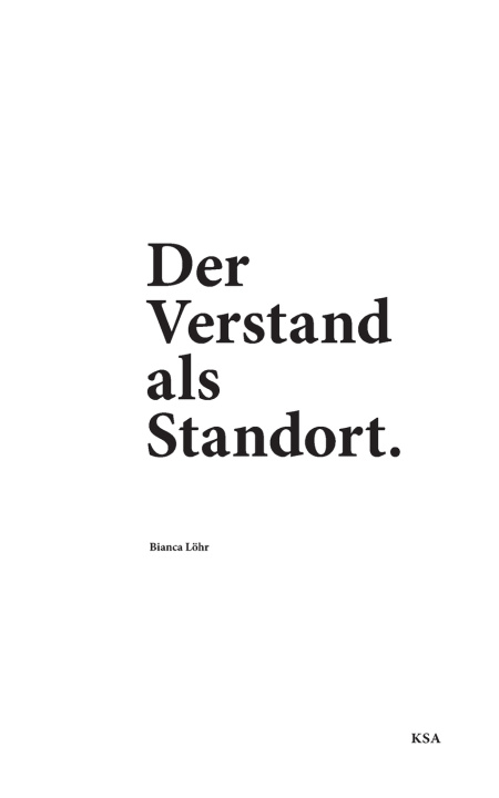 Buch Der Verstand als Standort. Bianca Löhr