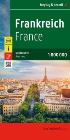 Tiskovina freytag & berndt Straßenkarte Frankreich 1:800.000 