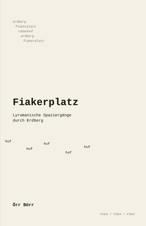Könyv Fiakerplatz Örr Börr
