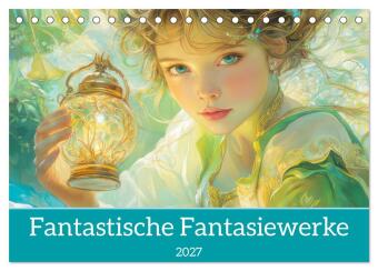 Naptár/Határidőnapló Fantastische Fantasiewerke (Tischkalender 2027 DIN A5 quer), CALVENDO Monatskalender Calvendo