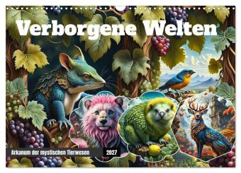 Kalendár/Diár Verborgene Welten: Arkanum der mystischen Tierwesen (Wandkalender 2027 DIN A3 quer), CALVENDO Monatskalender Calvendo