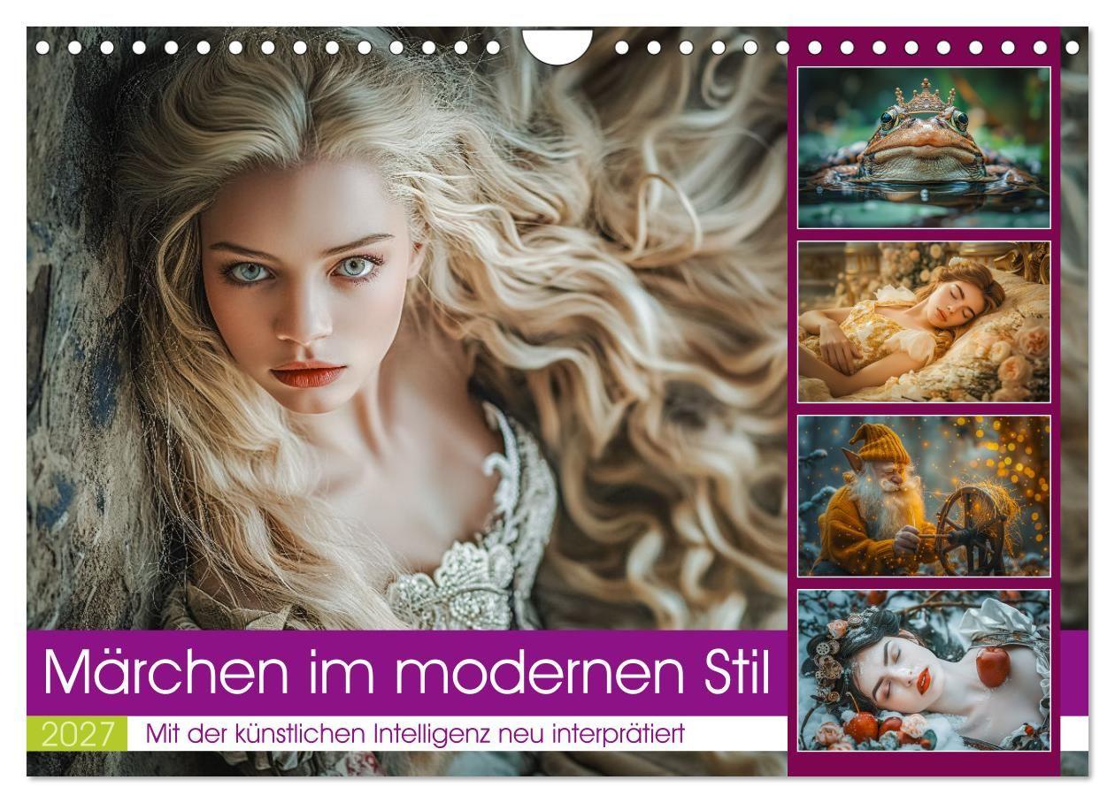 Kalendár/Diár Märchen im modernen Stil (Wandkalender 2027 DIN A4 quer), CALVENDO Monatskalender Calvendo