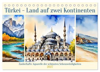 Kalender/agenda Türkei - Land auf zwei Kontinenten (Tischkalender 2027 DIN A5 quer), CALVENDO Monatskalender Calvendo