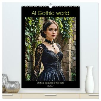 Kalender/Terminbuch AI Gothic world - Mystical beauties of the night (High Quality Premium Wall Calendar 2027 DIN A2 portrait),CALVENDO 12 Month Wall Calendar Calvendo