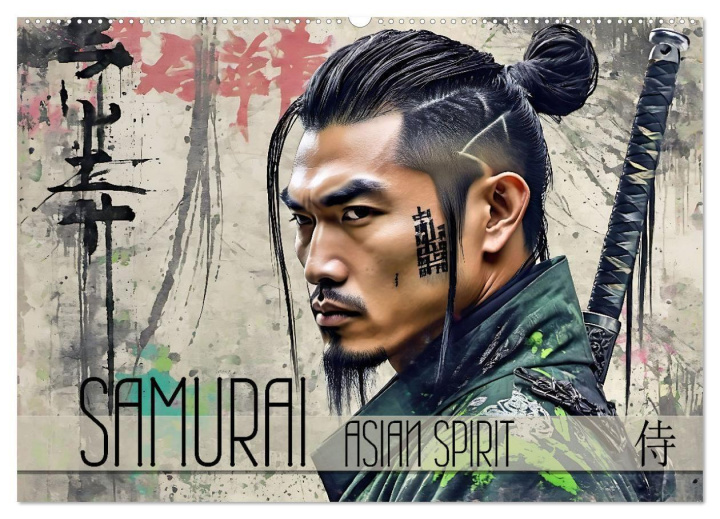 Kalendář/Diář Samurai - Asian Spirit (Wandkalender 2027 DIN A2 quer), CALVENDO Monatskalender Calvendo