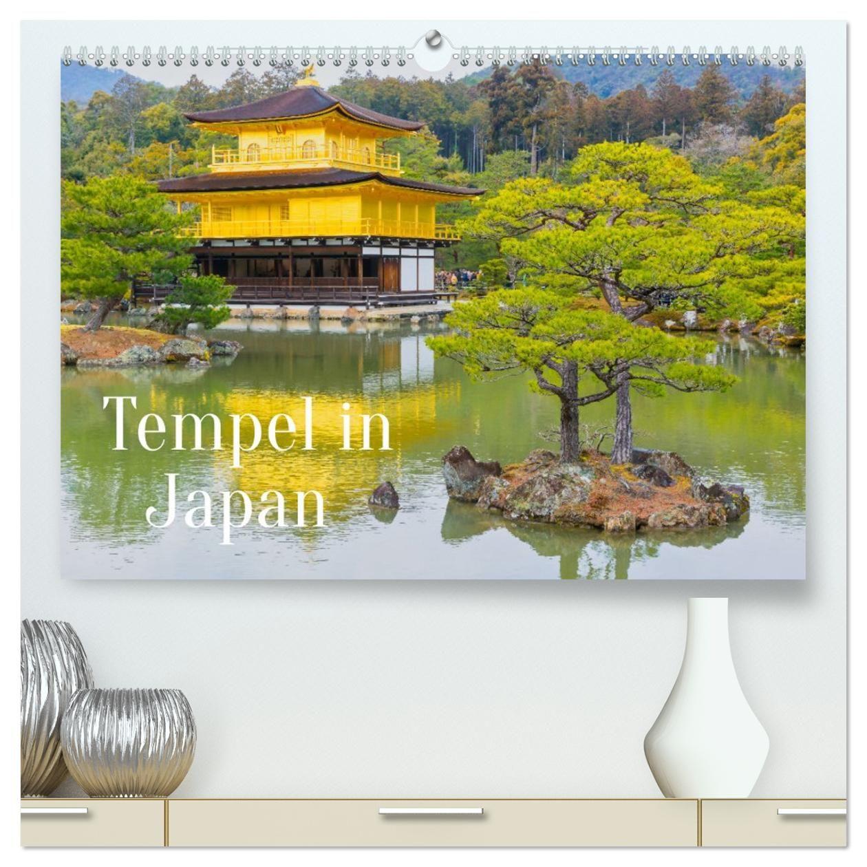 Kalender/agenda Tempel in Japan (hochwertiger Premium Wandkalender 2027 DIN A2 quer), Kunstdruck in Hochglanz Calvendo