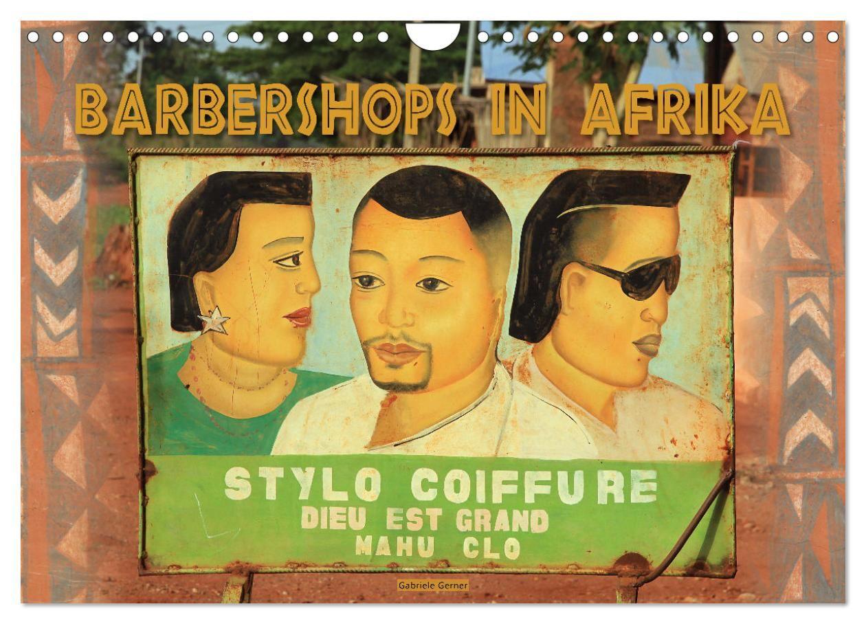 Kalender/agenda Barbershops in Afrika (Wandkalender 2027 DIN A4 quer), CALVENDO Monatskalender Calvendo