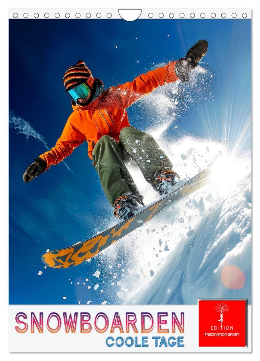 Kalendár/Diár Snowboarden - coole Tage (Wandkalender 2027 DIN A4 hoch), CALVENDO Monatskalender Calvendo