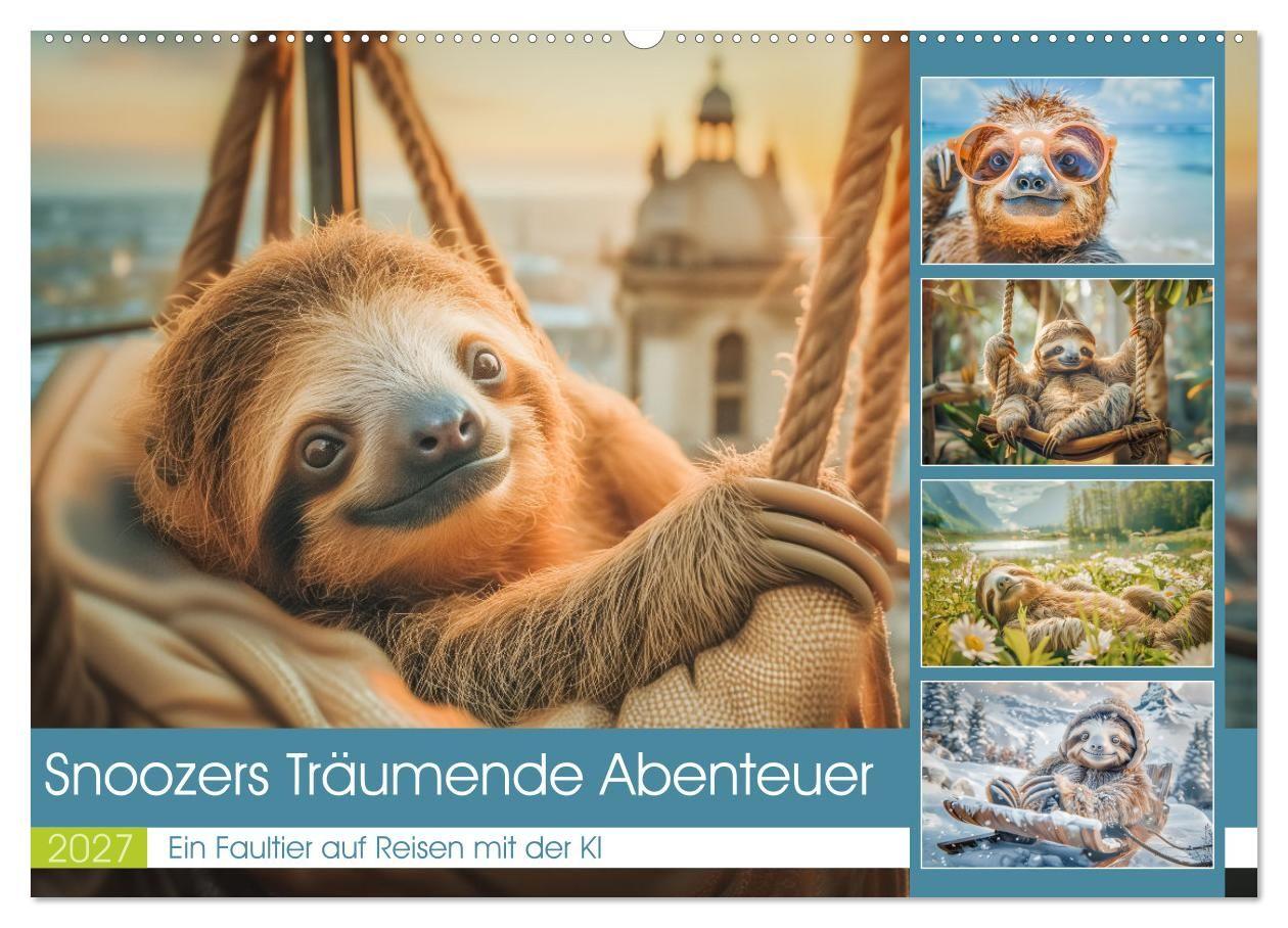 Kalender/Terminbuch Snoozers Träumende Abenteuer (Wandkalender 2027 DIN A2 quer), CALVENDO Monatskalender Calvendo