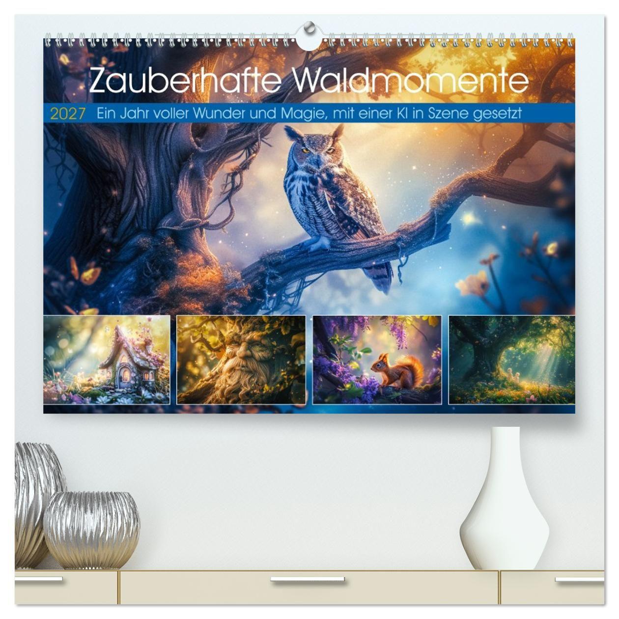 Kalender/agenda Zauberhafte Waldmomente (hochwertiger Premium Wandkalender 2027 DIN A2 quer), Kunstdruck in Hochglanz Calvendo