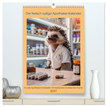 Kalender/agenda Der tierisch lustige Apotheker-Kalender (hochwertiger Premium Wandkalender 2027 DIN A2 hoch), Kunstdruck in Hochglanz Calvendo