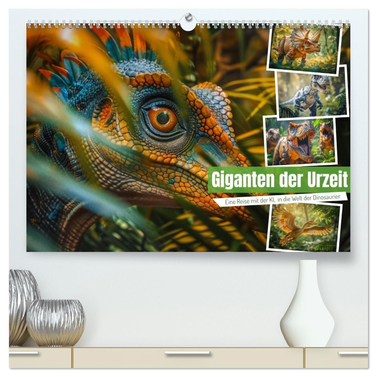 Kalender/Terminbuch Giganten der Urzeit (hochwertiger Premium Wandkalender 2027 DIN A2 quer), Kunstdruck in Hochglanz Calvendo