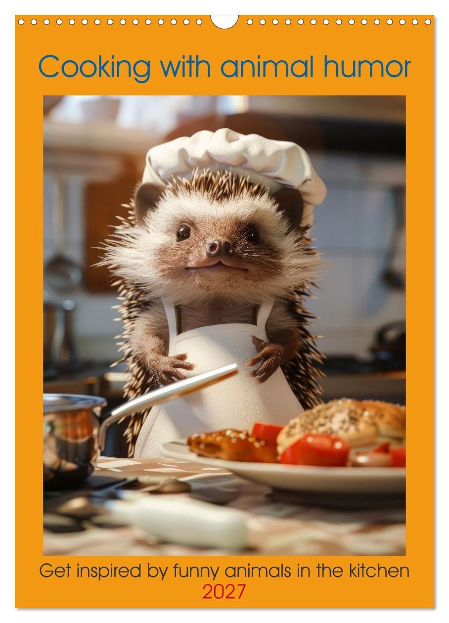Kalender/agenda Cooking with animal humor (Wall Calendar 2027 DIN A3 portrait), CALVENDO 12 Month Wall Calendar Calvendo
