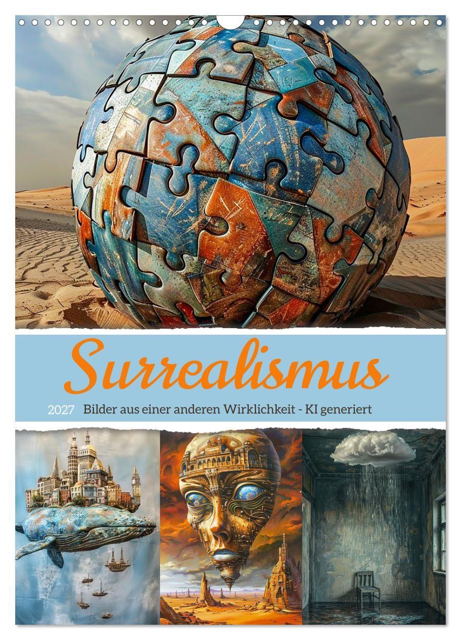 Kalender/Terminbuch Surrealismus (Wandkalender 2027 DIN A3 hoch), CALVENDO Monatskalender Calvendo